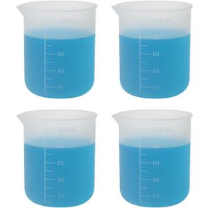 Laundry Detergent Cup,Silicone Laundry Detergent Measuring Cup,100ml Soft Material with Precision ScaleReusable,No-Clean Design for Washing Machine & DIY Resin, Soap, Plaster Crafts(4 PACK)