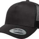 Yupoong Men's Yp Classics 5-Panel Retro Trucker Cap (Black)