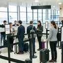 Crowd Control Stanchion Set with Sign Topper,Black Stanchion with 6.6 ft Black Retractable Belt Barriers,Crowd Control Barriers with Durable Refillable Enlarged Base 6 Pcs