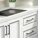 LIMUR 10 Pack 5 Inch(128 mm) Hole Center Matte Black Cabinet Pulls - Kitchen Cabinet Handles, Drawer Pulls,Drawer Handle, Wardrobe & Dresser Handles,Cupboard Hardware Solid Zinc Alloy