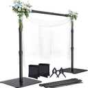 Takerers Backdrop Stand, 10x8ft Adjustable Photo Backdrop Stand Kit, Heavy Duty Backdrop Stand with Steel Base for Photography Photo Video Studio, Birthday Wedding Parties