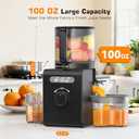 Cold Press Juicer Machines with 6.5" Large Feed Chute, Juicer for Whole Vegetables & Fruits, High Juice Yield (Black)
