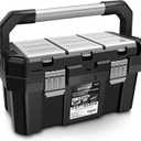 Anyyion 13 inch Small Tool Box with Removable Tray, Truly Strong and Durable For Hobby or Craft Storage Toolbox, (Internal Size:12.9"Lx6.1"Wx5.9"H)