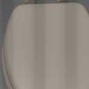 Mayfair Padded Toilet Seat, Cushioned Soft Vinyl over Wood Core Seat, Secure Hinges, Easy Clean, Made in USA, Elongated, Bone (Round)