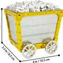 Toy Mine Car Treasure Chest - Shiny Gold & Silver Pirate Storage Box for Kids, Durable Non-Toxic Role-Play Accessory for Parties, Room Decor, Treasure Organizer (3.3"x4"x4")