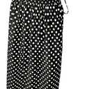 Tankaneo Womens Polka Dot Maxi Skirts Boho Smocked High Waisted Tie Skirt Casual Beach Vacation Dress (Large, Black)