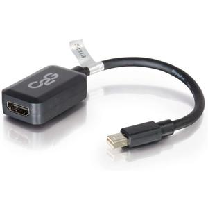 C2G Mini Display Port Adapter, Display Port to HDMI, Male to Female, Black, 8 inches, Cables to Go 54313