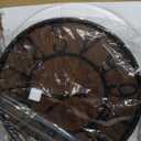 LEIKE Large Wall Clock, Silent, Non Ticking, Battery Operated Round Modern Big Wood Wall Clocks for Living Room, Bedroom, Kitchen, Farmhouse, Office, Rustic Home Decor-16 Inch/ 40CM-Black-Arabic Number