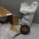 Bokon 24 Pcs Coconut Shell Bowls Polished Wooden Bowls Natural for Smoothie Acai Salad Vegan Gifts Kitchen Decor (Large)