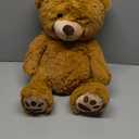 LotFancy Teddy Bear Stuffed Animals, 20 inch Brown Soft Cuddly Stuffed Bear Plush Toy, Cute Stuffed Animals with Footprints, Gifts for Kids Baby Toddlers on Baby Shower, Easter Decoration