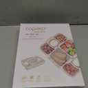 2 x Caperci Snackle Box Container With 2 Sauce Cup & Handle, 8 Compartment, 12.2 x 9.45 x 2.36 inches