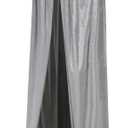 LHJ Unisex Full Length Hooded Robe Cloak Long Velvet Cape Cosplay Costume (Medium, Grey)