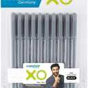 Hauser XO Ball Pen Blister Pack | Tip Size 0.7 Mm | Sleek Body & Minimalistic Design | Matt Finish | Solid Body Type | Low Viscosity Ink | Ultra Durable Tip | Black Ink, Set Of 10 Pens