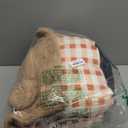 Cute Bear Pet Nest Luxury Double Roof Indoor Dog House Winter Cat Nest Foldable Warm Soft Kennel Cozy Cat House with Removable Cushion Pillow and Non-Slip Bottom (M:17.3*14.2*15.4IN)