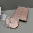 deweisn Dresser Mount Tri-Fold Lighted Vanity Mirror with 21 LED Lights, Touch Screen and 3X/2X/1X Magnification, Two Power Supply Modes Make Up Mirror,Travel Mirror (Rose Gold)