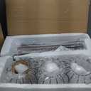 Dimmable Floor Lamp, 3 x 800LM LED Edison Bulbs Included, Farmhouse Industrial Floor Lamp Standing Tree Lamp with Elegant Cage Tall Lamps for Living Room Bedroom Office - Black