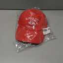 Football Fan Hat,Embroidered Adjustable Football Cap for Men, Women,Cotton Trucker Cap,Game Day Gift (Red, L)