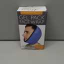 LotFancy Face Ice Pack Wrap for TMJ, Wisdom Teeth, with 4 Reusable Hot Cold Therapy Gel Packs, Pain Relief for Head, Oral and Facial Surgery, Dental Implants, Blue