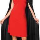 Rubie's Costume Co Full Length Hooded Cape Role Play Costume (Black)