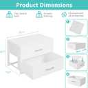 BOLUO Stackable Storage Drawers Closet Organizers and Storage Fabric White 2 Drawer Dresser for Bedroom 2 Packs Modern