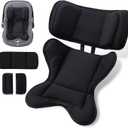 TinlyFinly Infant Insert Compatible with Doona, Graco, Britax, Chicco, Evenflo Car Seat, Adjustable Baby Head Body Support Cushion for Newborn to Toddler, Fits Infant Car Seat and Stroller (Black)