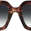 SOJOS Vintage Oversized Square Sunglasses for Women,Retro Womens Luxury Big Large Sun Glasses UV400 SJ2194 (Leopard Frame/Grey Grading Lens)