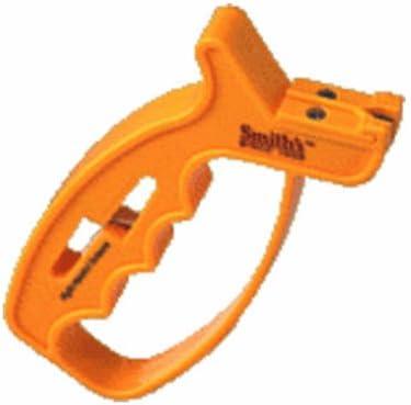 Smith's 10-Second Knife & Scissor Sharpener - Yellow - Aluminum Oxide Fine Grit - Handheld Knife Sharpener