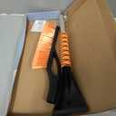EcoNour 27" Aluminum Ice Scrapers for Car Windshield | Car Snow Scraper Window and Snow Brush with Ergonomic Foam Grip Winter Accessories (Orange)