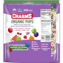 Charms Organic Pops (265 Count) USDA Organic Fruit Candy Lollipops Made with All Natural Flavors and Ingredients Dye-Free, Gluten- Free, Non-GMO, 3 lb Resealable Bag