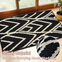 HDFK Door Mat, 30x17 Inch Black Slip-Proof Entry Rug for Muddy Paws - Heavy-Duty Washable Floor Mats for Indoor Outdoor, TPR-Backed Dirt Catcher for Pets & Porches