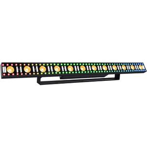 Stage Wash Light Bar: 96LED RGB Strips Surrounded in 12LED Warm Beam & 156 White Strobe - Aluminum Alloy Fast Cooling - DMX Sound Activated - Ideal for Mobile Show Concert Music Dance Party