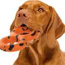 Goughnuts  Dog Toys for Aggressive Chewers | Virtually Indestructible Pull Toy for Breeds Such as Pit Bulls and German Shepherds | Heavy Duty Tug Dog Toy | Medium | Orange (Medium (30-70 lb) (Original Size))