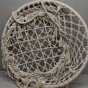 Hammock Chair Macrame Swing, Bohemian Style Round Hanging Chair, Handmade Knitted Cotton Rope Hammock Swing Chair for Indoor/Outdoor Home Bedroom Yard Garden Patio, Max 260Lbs, Beige