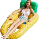 Jasonwell Inflatable Pool Float Adult - Pool Floaties Lounger Floats Raft Floating Chair Water Floaty for Swimming Pool Lake Lounge Float with Cup Holders Beach Pool Party Toys for Adults Kids
