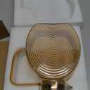 77oz Large Glass Water Pitcher with Gold Lid for Fridge Wide Handle Coffee Carafe for Party Water Jug Lemonade Iced Tea Jug Juice Sun Tea Jar for Drinks 2.2L