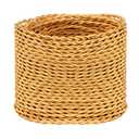 Helunsi 32.8ft Twisted Cloth Covered Wire, Gold 18/2 Cloth Covered Electrical Wire, 18 Wire Gauge 2-Conductor Fabric Covered Lamp Cord, Vintage Twisted Cloth Covered Wire, for DIY Projects (Gold)