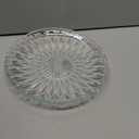 Hiceeden Set of 12 Crystal Glass Salad Plate, 8 Inch Round Clear Dessert Plates Restaurant Serving Party Plates for Fruits, Snacks