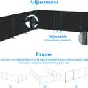 6' x 12' Outdoor Privacy Fence with Iron Poles Ground Spikes Dog Metal Garden Privacy Fence Backyard Patio Yard Barrier Boarder Divider (Black)