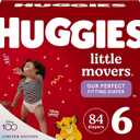 Huggies Little Movers Baby Diapers, Size 6 (35+ lbs), 84 Ct