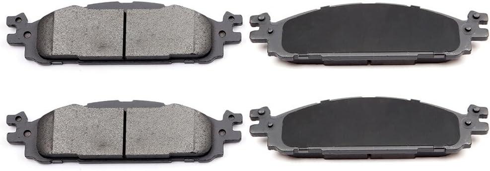 Cciyu D1508 4pcs Front Ceramic Brake Pads Kits Fit For Ford For Explorer 2011-2019,For Flex 2012-2019,For Taurus 2011-2019,For Lincoln For MKS 2012,For Lincoln For MKT 2012-2019