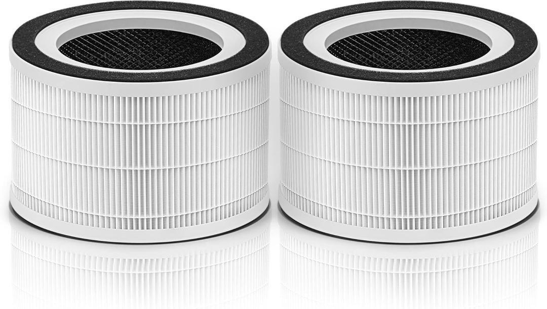 2-Pack Fillo Air Purifier Filter Replacement Compatible with A-floia Air Purifier Halo/Allo Match ASIN: B088FHCS83/B07JG1R2GB/B09M799DT4/B07WR2CT7V, 3-IN-1 Filtration Air Cleaner