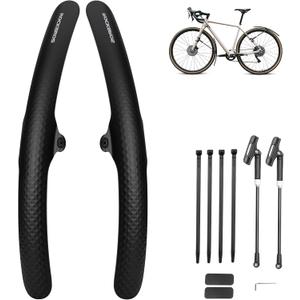 ROCKBROS Bike Fenders 2 Pack Vintage Minimalist Quick Release Bicycle Fenders Front and Rear Universal Bike Mud Guard Adjustable Easy to Install