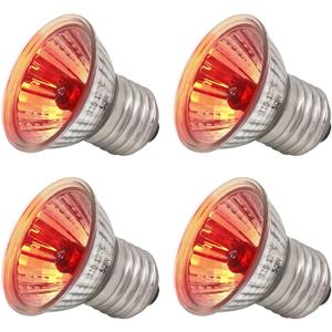 4 Pack UVA Infrared Reptile Heat Bulbs,Turtle Heat Lamp for Reptile and Amphibian Tanks,Terrariums and Cages,Night Red Heat Lamp Bulbs for Chickens Coop Brooder (RED Light, 50W)