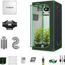 VIVOSUN 2.7 x 2.7 ft. Growing Tent Kit Complete, 32" x 32" x 63" Grow Tent Complete System with VS1000 Led Grow Light 4 Inch 190CFM Inline Fan Carbon Filter and 8 ft. Ducting Combo
