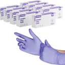 Nitrile Disposable Gloves 4 Mil Nitrile Cleaning Gloves Latex Free for Food Prep, Cooking,Lab,Home,Salon&Tattoo (Large, Purple-1000pcs)