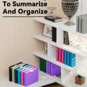 ANSOOK Reinforced Plastic File Jackets,Heavy Duty 1" Expansion Pocket File Folder,12 Pack Manila File Pockets,Letter Size Filing Cabinet Folder,Straight Cut Tab,Colored Job Folder for Office School