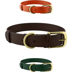 Tuff Pupper Classic Heavy Duty Dog Collar | 10x Stronger Than Leather | 100% Waterproof & Odor Proof Dog Collar | Tough Rust-Proof All Metal Hardware (Dark Brown)