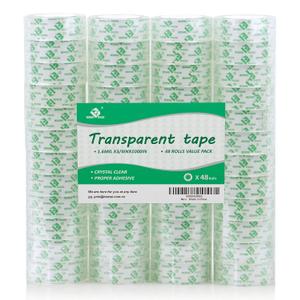 BOMEI PACK 48 Rolls Crystal Clear Transparent Tape, Stationery Tape Refills Rolls for Dispenser, 3/4 in x 1000 in,1 inch Core, Gift Wrapping Tape for Office, School and Home
