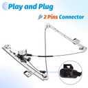 Vurkcy Front Right Passenger Side Power Window Regulator with Motor Compatible with Chevy Silverado Tahoe Suburban/GMC Yukon XL Sierra Escalade Pickup Truck SUV 2000-2006, Replace OE 741-645