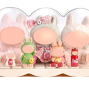 Clear Acrylic Display case for Collectibles and Figures,Stackable Storage Display Box with lid,Suitable for popmart labubu Macaron Blind(Doll Not Include